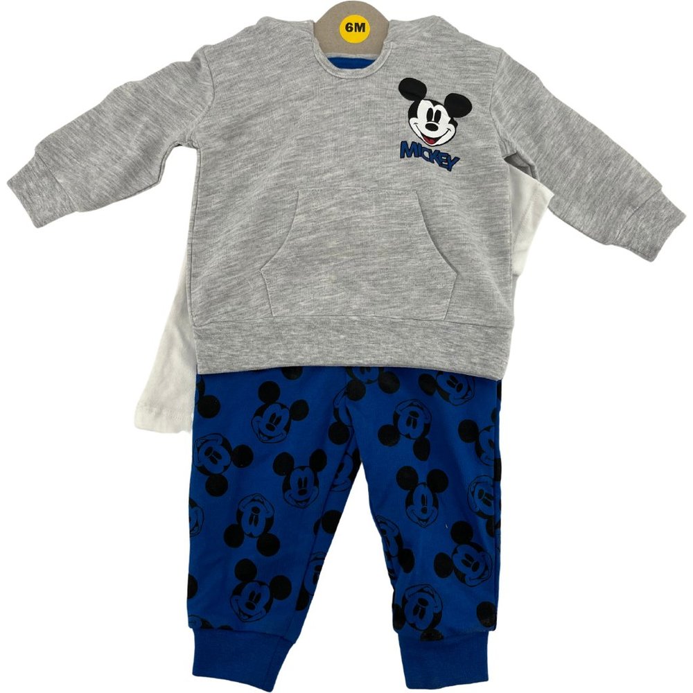 Disney Baby | Infant 3 Piece Set | Micky Mouse | Grey & Blue | Various Sizes